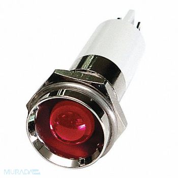 GRAINGER APPROVED Protrude Indicator Light Red 12VDC, 24M118