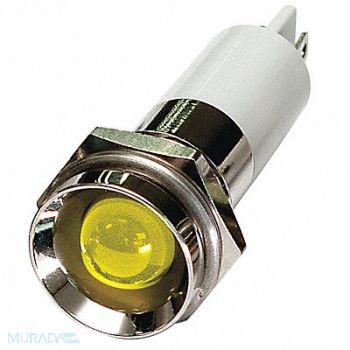 GRAINGER APPROVED Protrude Indicator Light Yellow 12VDC, 24M119