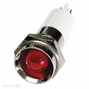 GRAINGER APPROVED Protrude Indicator Light Red 24VDC, 24M121