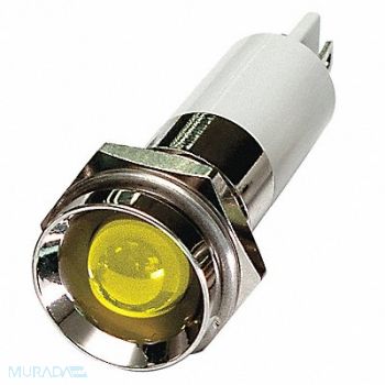GRAINGER APPROVED Protrude Indicator Light Yellow 24VDC, 24M122