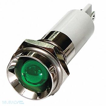 GRAINGER APPROVED Protrude Indicator Light Green 24VDC, 24M123