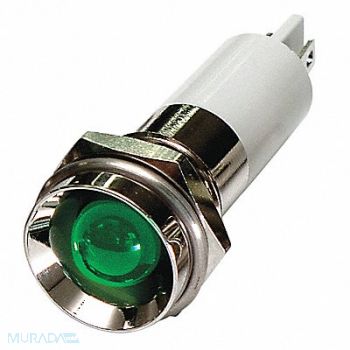 GRAINGER APPROVED Protrude Indicator Light Green 110VAC, 24M126