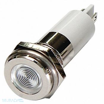 GRAINGER APPROVED Flat Indicator Light White 24VDC, 24M136