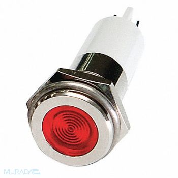 GRAINGER APPROVED Flat Indicator Light Red 110VAC, 24M137