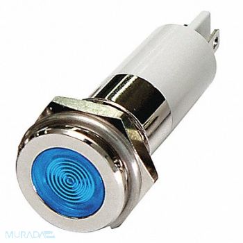 GRAINGER APPROVED Flat Indicator Light Blue 110VAC, 24M140