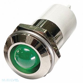 GRAINGER APPROVED Round Indicator Light Green 3VDC, 24M144