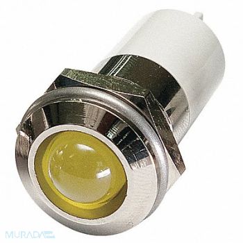 GRAINGER APPROVED Round Indicator Light Yellow 24VDC, 24M149