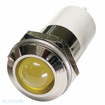 GRAINGER APPROVED Round Indicator Light Yellow 110VAC, 24M152
