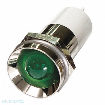 GRAINGER APPROVED Protrude Indicator Light Green 110VAC, 24M162