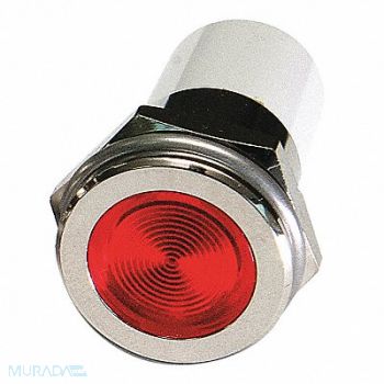 GRAINGER APPROVED Flat Indicator Light Red 24VDC, 24M168