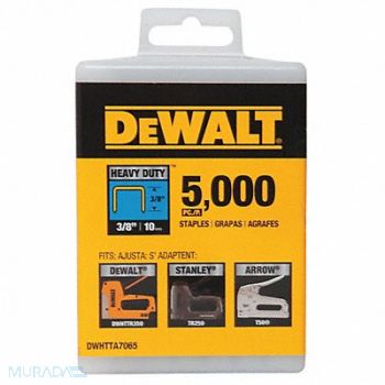 DEWALT Heavy Duty Staple 25/64 3/8 Leg PK5000, 24T319