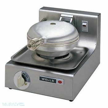 WELLS MANUFACTURING Waffle Baker Single 900 Watt, 24T806