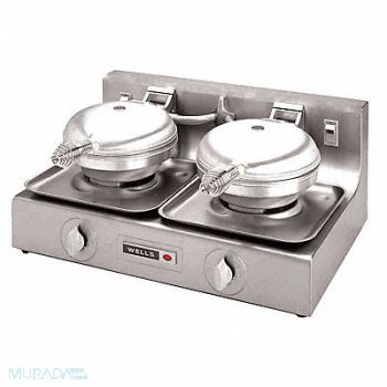 WELLS MANUFACTURING Waffle Baker Double 1800 Watt, 24T807