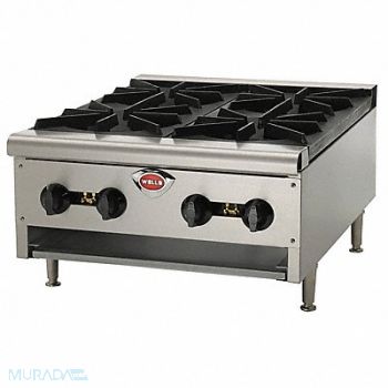 WELLS MANUFACTURING Hot Plate 6 Element 159000 BTU, 24T836