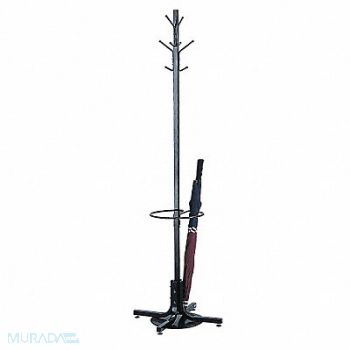 SAFCO Coat Rack w/Umbrella Stand Black, 619U24
