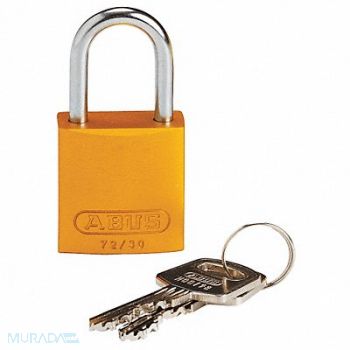 BRADY Lockout Padlock KD Yellow 1-7/16 H, 24UY72