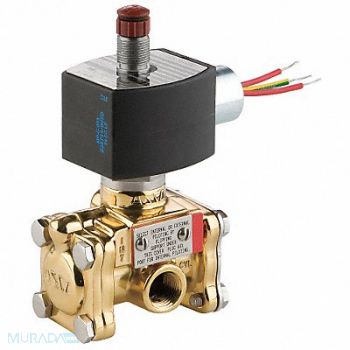REDHAT Solenoid Valve Brass NC Air Inert Gas, 24W676