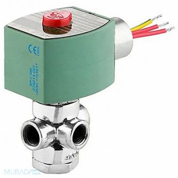 REDHAT Solenoid Valve SS NC Air Inert Gas, 24W636