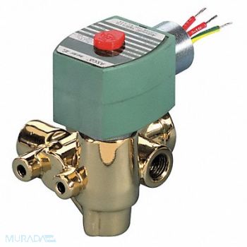 REDHAT Solenoid Valve Brass NC Air Inert Gas, 24W658