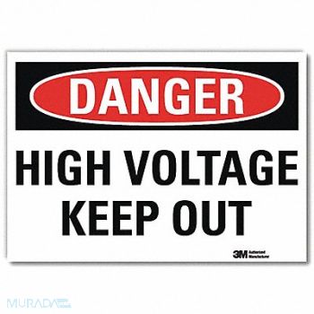 LYLE Danger Sign 10inx14in Reflctv Sheeting, 24WT98