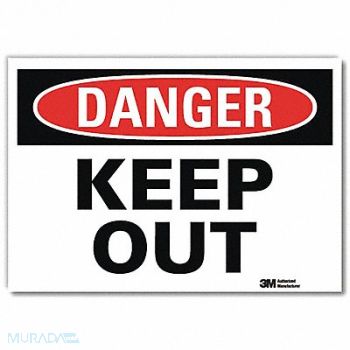 LYLE Danger Sign 7 in x 10 in Rflct Sheeting, 24WX69