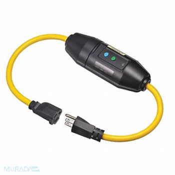 HUBBELL WIRING DEVICE-KELLEMS GFCI Line Cord 15A Single Tap, 24X938