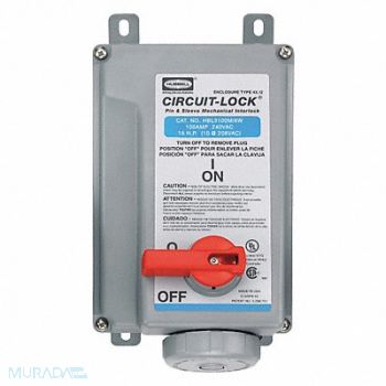 HUBBELL WIRING DEVICE-KELLEMS 100 Amp 240 Vlot, 24X997