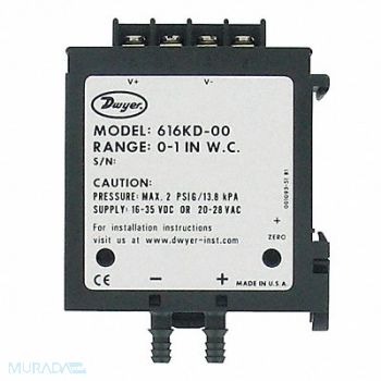DWYER Differential Transmitter 0 to 15 in wc, 24Z022