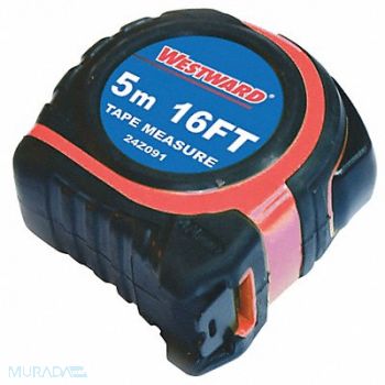WESTWARD Tape Measure 3/4Inx16 ft Steel, 24Z091