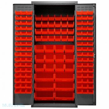 DURHAM MFG K4901 Bin Cabinet 84 x36 x24 Gray 138RedBns, 36EZ68