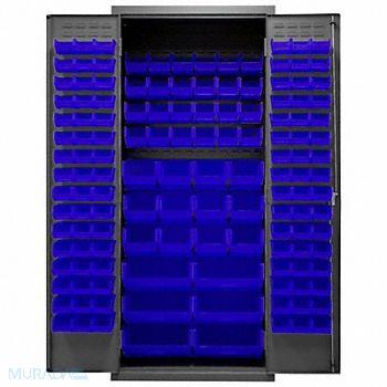 DURHAM MFG K4901 Bin Cabinet 84 x36 x24 Gray 138BlueBns, 36EZ69