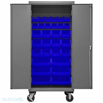 DURHAM MFG K4878 Bin Cabinet 80 x36 x24 Gray 30BlueBns, 36EZ36