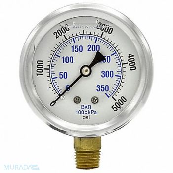 WGTC Differential Pressure Gauge 0 to 5000psi, 801CP0
