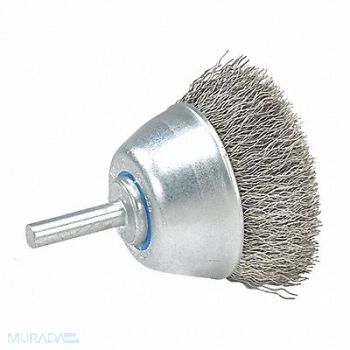 WALTER SURFACE TECHNOLOGIES Mtd Cup Brush Crimped 1-1/2 x.0118, 252Y72