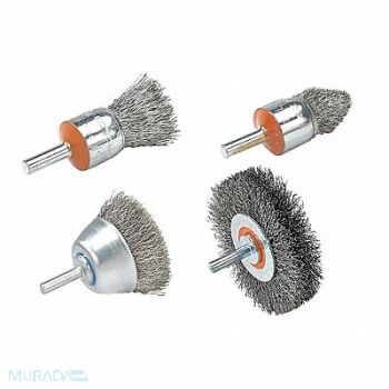 WALTER SURFACE TECHNOLOGIES Mtd Straight Brush Crimped 1/2 x0.020, 252Y70