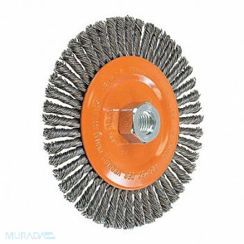 WALTER SURFACE TECHNOLOGIES Stringer Bead Wheel Brush Knot 6 x1/4, 252Z52