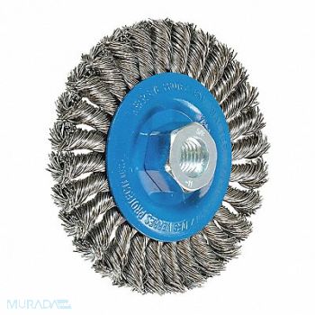 WALTER SURFACE TECHNOLOGIES Wide Wheel Brush Knot 4.5 x1/4 x5/8 -11, 252Z58