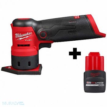 MILWAUKEE M12 Orbit Detail Sander M12 CP2.5 Batt, 388TN7