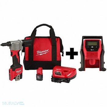 MILWAUKEE M12 Rivet Tool M12 Compact Inflator, 388TM5