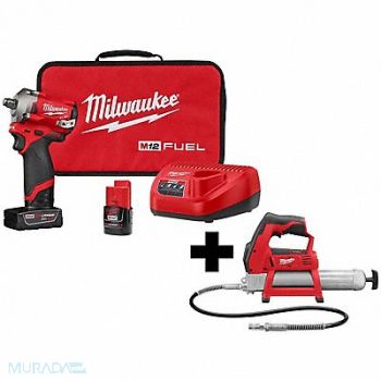 MILWAUKEE M12 FUEL Stubby 1/2 IW M12 Grease Gun, 388TL8