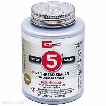 RECTORSEAL Pipe Thread Sealant 9.6076 fl oz Yellow, 4YRV9