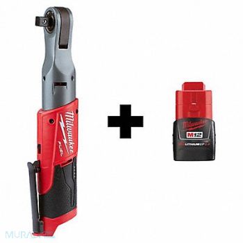 MILWAUKEE M12 FUEL 1/2 Ratchet M12 CP2.0 Battery, 382YV6