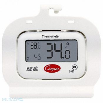 COOPER ATKINS Food Srvc Thrmomtr Frdg/Frzr -22 to122 F, 24Y992