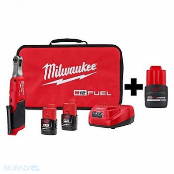 MILWAUKEE M12 FUEL 1/4 HS Ratchet M12 CP2.5 Batt, 388TN0