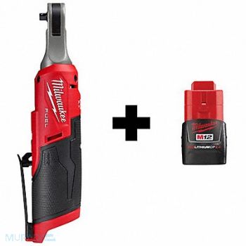 MILWAUKEE M12 FUEL 1/4 High Spd Rtch 2.0 Battery, 382YV4