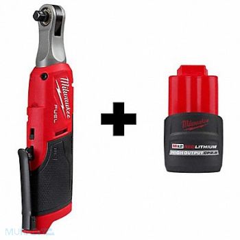 MILWAUKEE M12 3/8 HS Ratchet M12 HOCP2.5 Batt, 387HG1