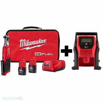 MILWAUKEE M12 FUEL 3/8 HS Ratchet M12 CP Inflator, 388TN1