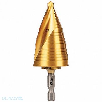 KLEIN TOOLS Step Drill Bit 7/8 to 1-3/8 VACO, 807JN3