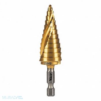 KLEIN TOOLS Step Drill Bit 3/16 to 7/8 VACO, 807JN5