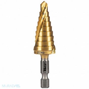 KLEIN TOOLS Step Drill Bit 1/4 to 3/4 VACO, 807JN6